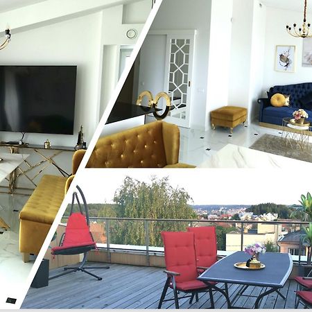 Luxury Penthouse With Large Terrace & Panoramic Old Town View Apartment วิลนีอุส ภายนอก รูปภาพ