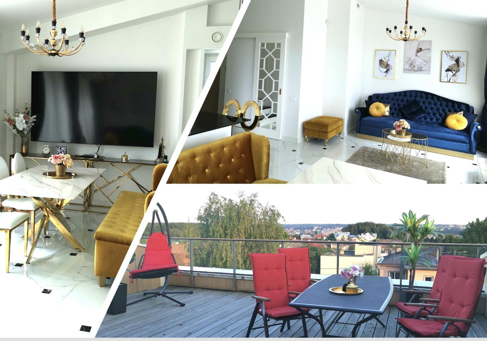 Luxury Penthouse With Large Terrace & Panoramic Old Town View Apartment วิลนีอุส ภายนอก รูปภาพ